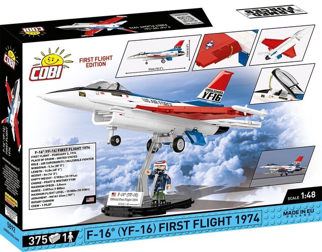 Cobi Armed Forces F-16® (YF-16) First Flight 1974, 1:48, 375 k, 1 f