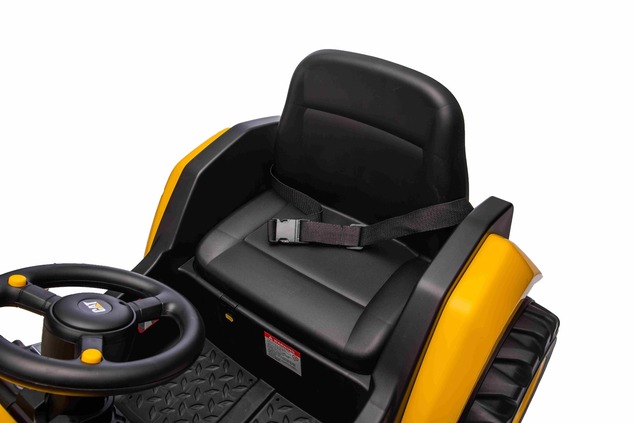 Licencovaný elektrický Báger Caterpillar, Jednomiestny, žltý, USB vstupom na MP3 Prehrávač