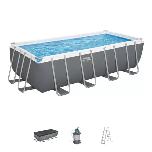 Piscina Bestway Power Steel 488 x 244 x 122 cm con filtrazione a sabbia