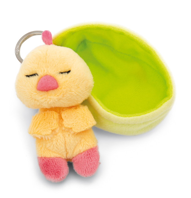NICI Schlüsselanhänger schlafendes Küken 12 cm, hellgrüner Korb, GREEN