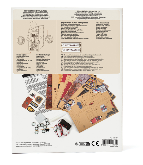 GRAINE CREATIVE Modello 3D in legno Garage