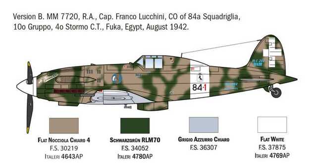 Model Kit letadlo 1481 - MC.202 Folgore Aces (1:72)