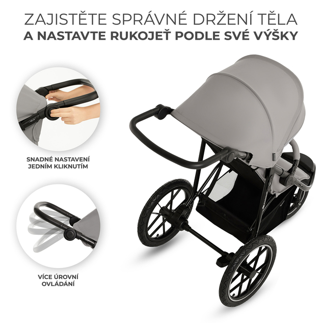 KINDERKRAFT Kočík športový a na behanie Helsi2 Grey