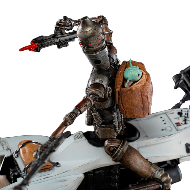 Iron Studios Star Wars: A Mandalorian - IG-11 és A Gyermek Szobor Deluxe Art Scale 1/10