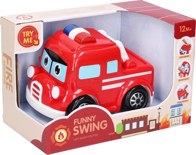Auto hasičské s efektmi 15cm