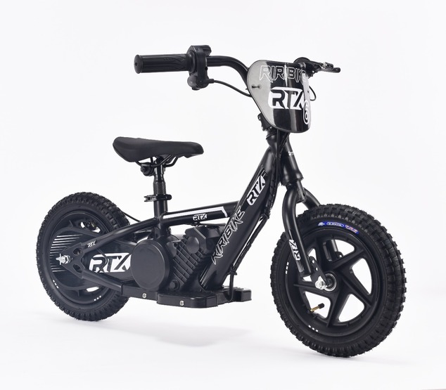 Detské elektrické odrážadlo RIRIBIKE RTX3 24V (12”), čierne, Lítiová batéria, 100W motor,