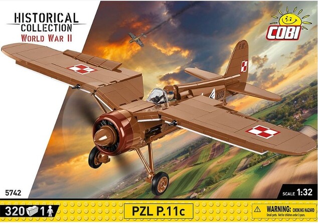 Cobi 5742 II WW PZL P.11c, 1:32, 320 k, 1 f