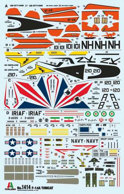 Model Kit letadlo 1414 - F-14A Tomcat (1:72)