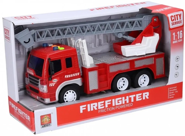 Auto hasičské s rebríkom a efektmi 28 cm - český obal