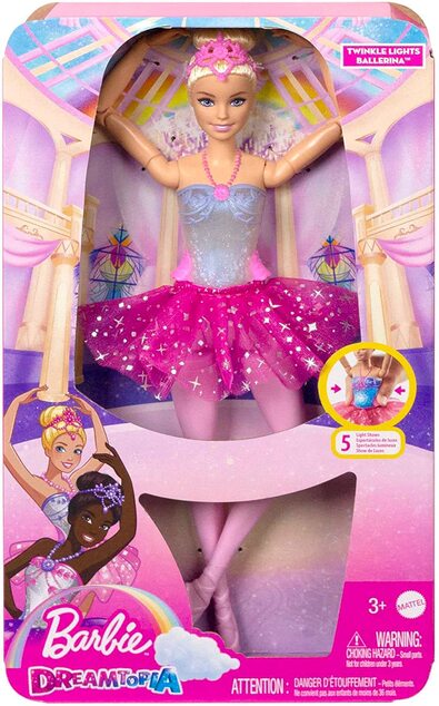 Mattel Barbie Svietiaca magická baletka s ružovou sukňou