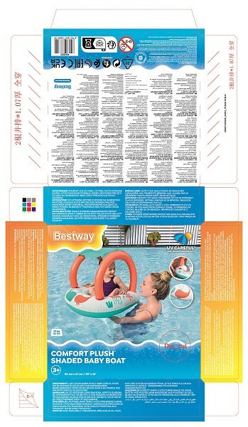 Bestway Aufblasbares Boot mit Sonnendach, 84x67 cm