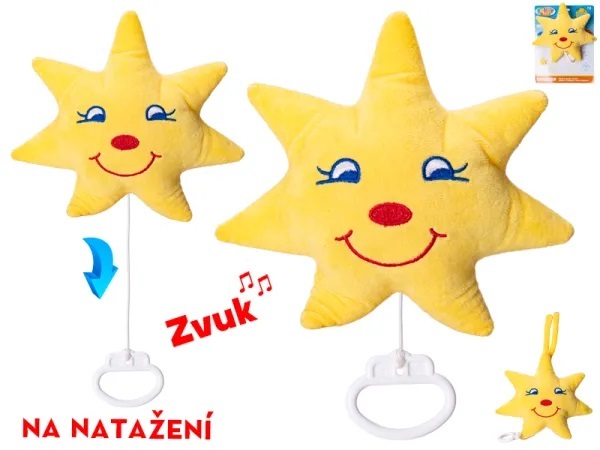 Stellina di peluche 20 cm con carillon a molla