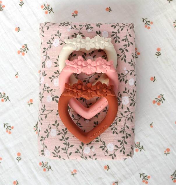 A Little Lovely Company - Mušelínová osuška XL, blossom - dusty pink