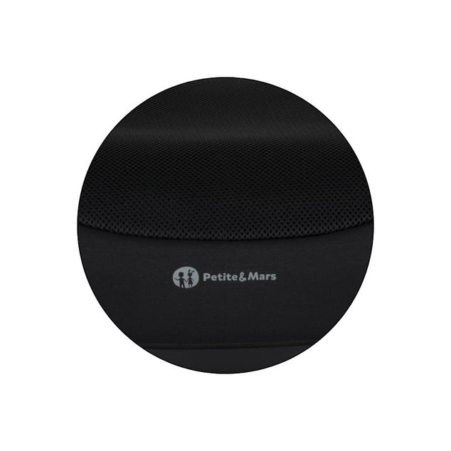PETITE&amp;MARS Podsedák Optimus Pro i-Size Air Coal Black 125 - 150 cm (22-36 kg)