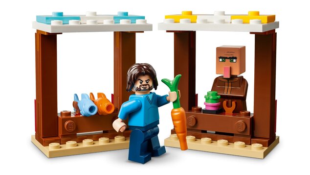 LEGO® Minecraft® 21273 Balón v podobe Ghasta a útok na dedinu