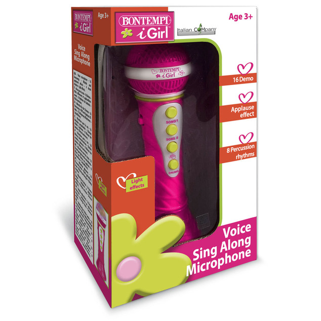 Bontempi Mikrofón Voice Sing-a-Long ružový
