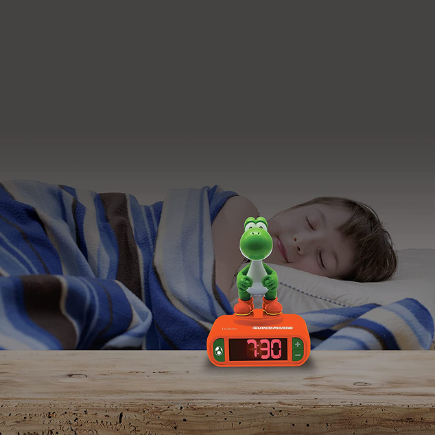 Lexibook Wecker mit 3D-Figur Super Mario Yoshi