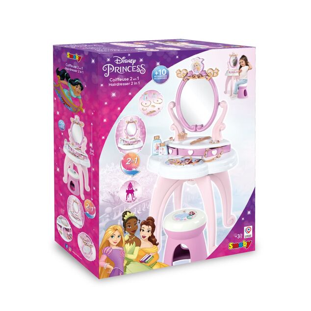 Smoby Disney Princess Toiletten-Tisch mit Stuhl 2-in-1