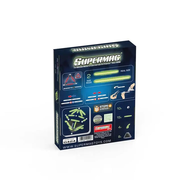 SUPERMAG magnetická stavebnica Geometry glow 37ks