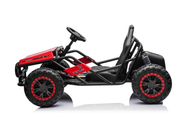 Elektrische Go-Kart SPORT-KART 24V, rot, EVA-Räder, Kunstledersitz, 2 x 50W Motor,