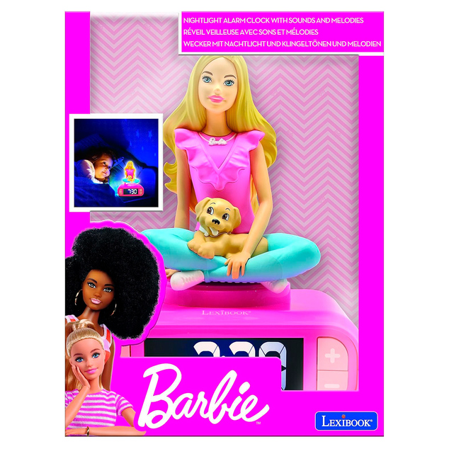 Lexibook Budík s nočným 3D svetlom Barbie