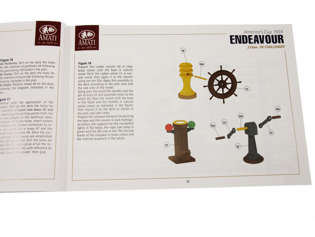 Barca a vela AMATI Endeavour 1934 1:80 kit con scafo finito
