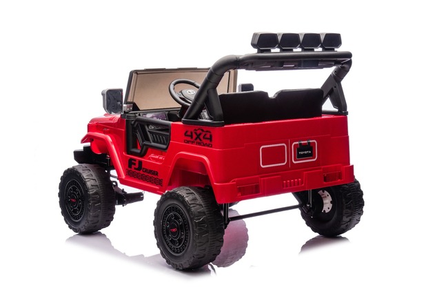 Elektrické autíčko Toyota FJ Cruiser XXL s pohonom 4x4, licencované (Dvojmiestne), červené
