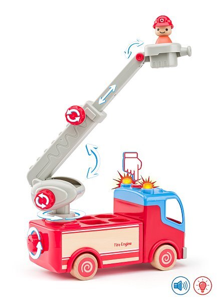 Woody Auto de pompieri cu sunete și lumină