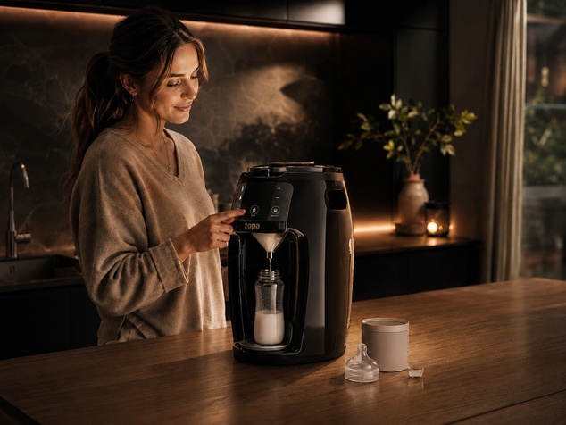 Naprava za pripravo otroškega mleka Babyccino, Črna
