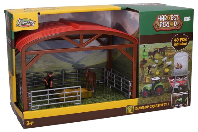 Fattoria con recinto e effetti set 49pz