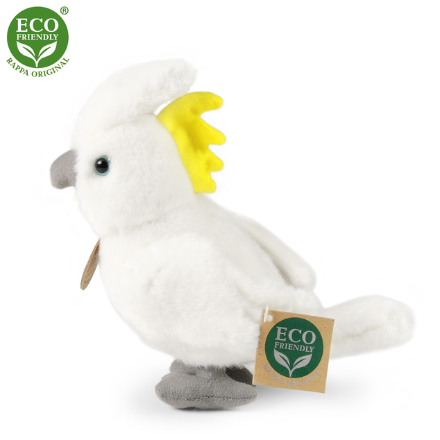 Plyšový papagáj kakadu 17 cm ECO-FRIENDLY