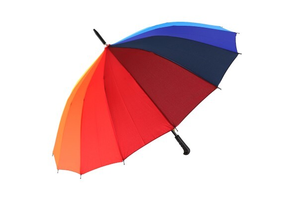 Dáždnik vystrelovací dúhový 78cm kov/látka