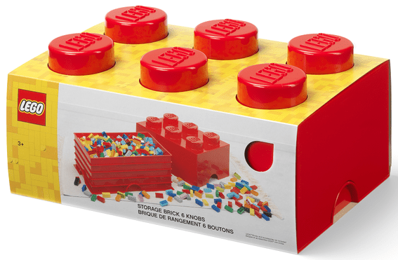 LEGO úložný box 6 - červená