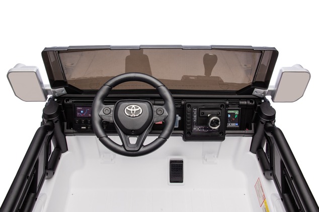 Elektrické autíčko Toyota FJ Cruiser XXL s pohonom 4x4, licencované (Dvojmiestne), biele,