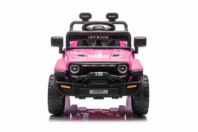 Elektrické autíčko OFFROAD NEW s pohonom zadných kolies, ružové, Lítiová batéria