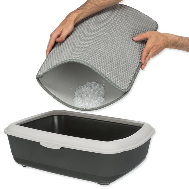 Podložka pred toaletu Cat litter tray EVA 35×45cm čierna