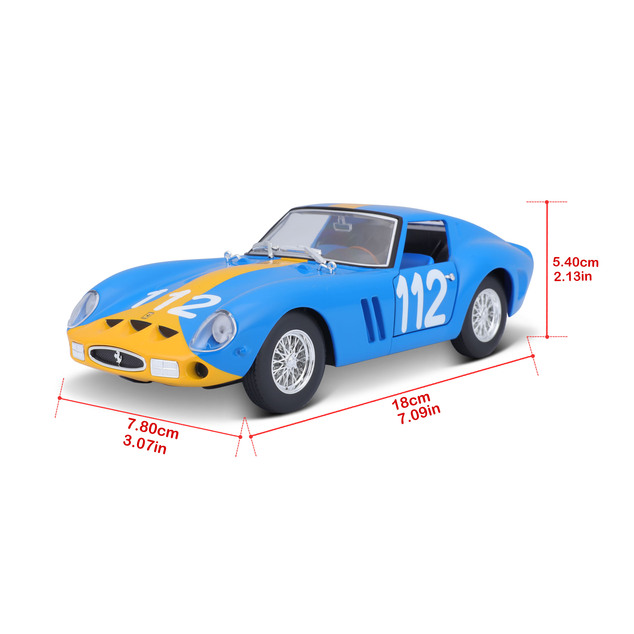 Bburago 1:24 Ferrari Racing Model KIT - stavebnica GTO 250 Blue