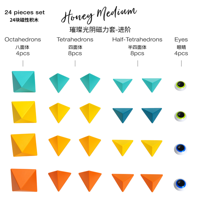 Costruzioni Trido - Honey Medium, 24 pezzi