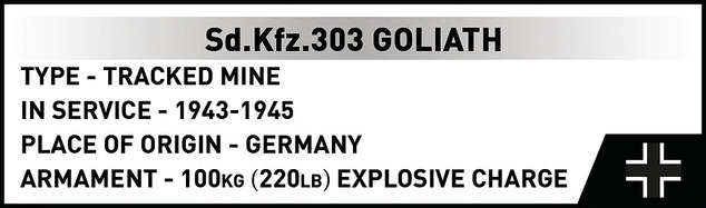 Cobi 2680 II WW GOLIATH лек носач на товар, Варшавско въстание, 1:28, 311 к, 2 ф