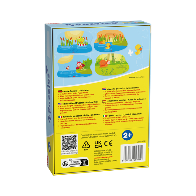 Haba Puzzle para los más pequeños Crías de animales 4 piezas