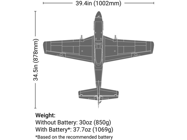 E-flite P-51D Mustang 1.0m PNP