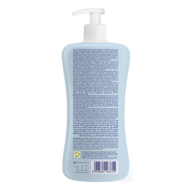 CHICCO Mlieko telové Natural Sensation s bambuckým maslom a vitamínom E 500ml, 0m+