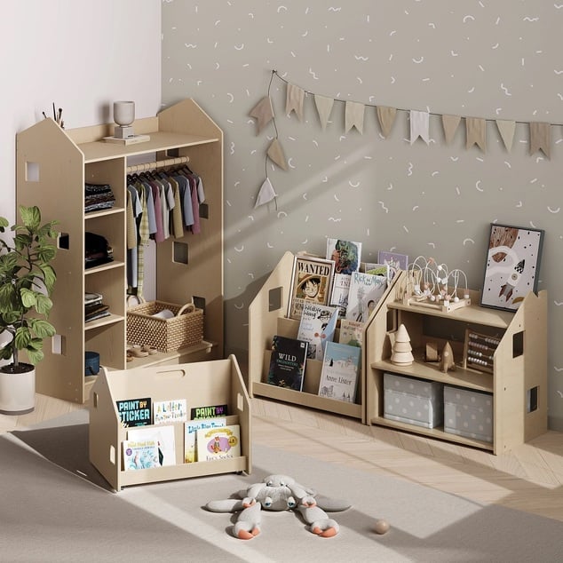 BusyKids Oboustranná knihovna na kolečkách