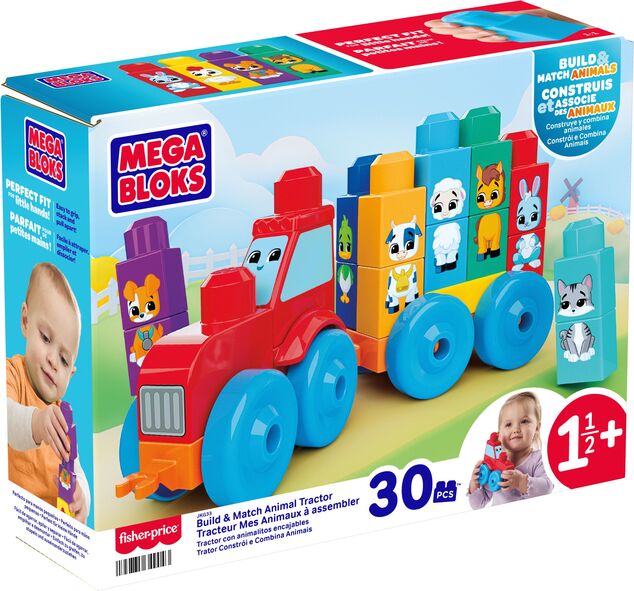 Mattel Mega bloks trattore con animali