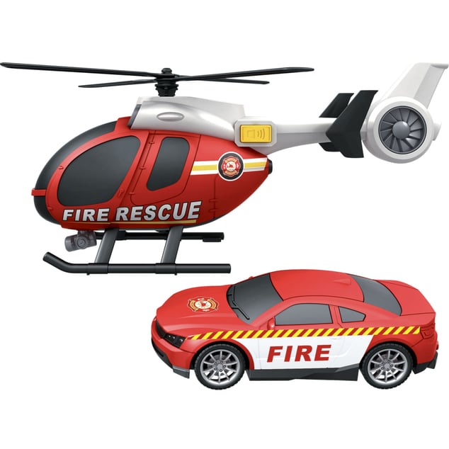 CITY SERVICE CAR - 1:14 Hasiči set vrtuľník + auto