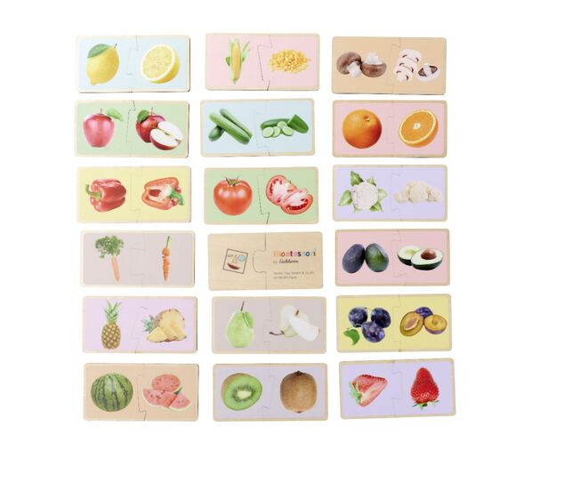Montessori Puzzle ovocie a zelenina
