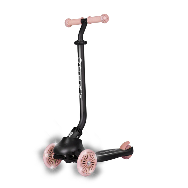 QPLAY Romobil / guralica Sema Evo s LED svjetlima Coral Pink, dob 1 - 6 godina, do 50 kg