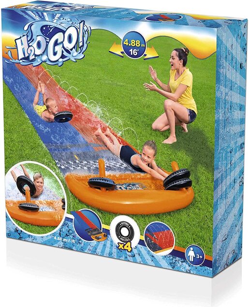 Bestway 52391 Vodná šmykľavka dvojitá H2OGO! 4.88m