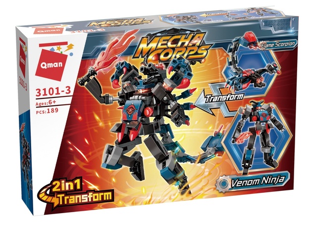 Qman MechaCorps 3101-3 Venom Ninja 2u1