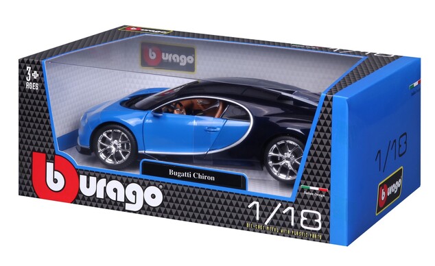 Bburago 1:18 Plus Bugatti Chiron blau / tiefblau